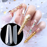 Xxl Coffin/ High-heeled Shapes Nails Form Straight Side Nail Tips Artificial Extend Nail Art Salon Designs